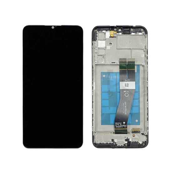 Touch+Display+Frame Samsung Galaxy A03s 2021/A037G Preto Flex Service Pack Preto